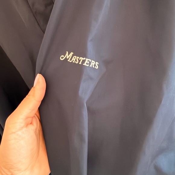 Masters Collection 1/4 Snap Button Windbreaker Golf Pullover Jacket Blue Sz L - Picture 7 of 7